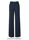 事務服 セミワイドパンツ[カーシー/EAL-648]ストライプ/ストレッチ