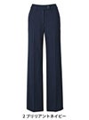 事務服 セミワイドパンツ[カーシー/EAL-648]ストライプ/ストレッチ