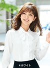 事務服 長袖ブラウス[アンジョア/01073]リボンカラー