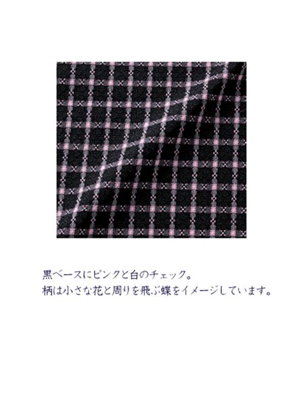 事務服 オーバーブラウス[アンジョア/26255]チェック/リボン付