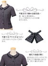 事務服 オーバーブラウス[アンジョア/26255]チェック/リボン付
