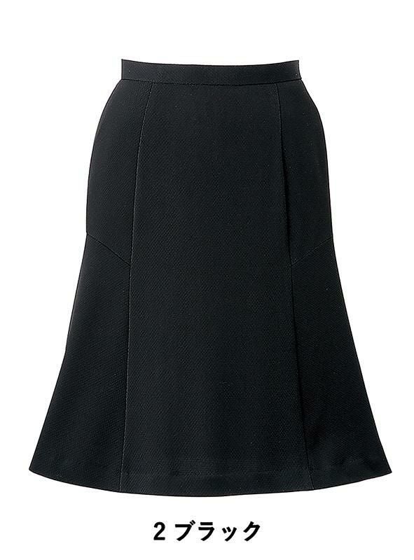 事務服 フレアースカート[アンジョア/51623]無地/ストレッチ