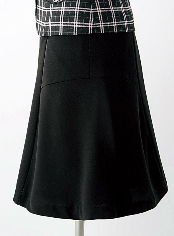 事務服 フレアースカート[アンジョア/51623]無地/ストレッチ