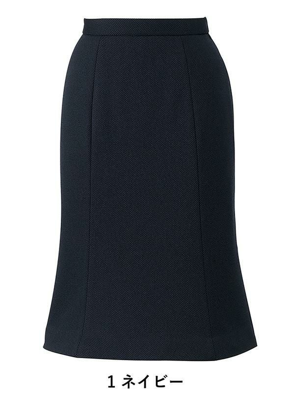 事務服 マーメイドスカート[アンジョア/51752]無地/ニット/ストレッチ