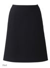事務服 セミフレアースカート[アンジョア/56153]無地/ストレッチ/春夏用