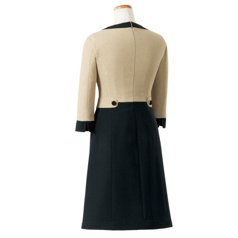 事務服 ワンピース[アンジョア/61520]無地