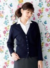 事務服 カーディガン[フォーク/FN1580]無地/リーズナブル