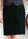 事務服 セミタイトスカート[フォーク/FS4568]無地/ストレッチ