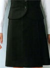 事務服 アジャスター付ラップスカート[フォーク/FS45759]無地/巻き