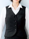 事務服 ベスト[フォーク/FV35879]無地