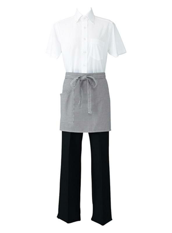 ショート千鳥格子エプロン [住商モンブラン/9-596] 男女兼用