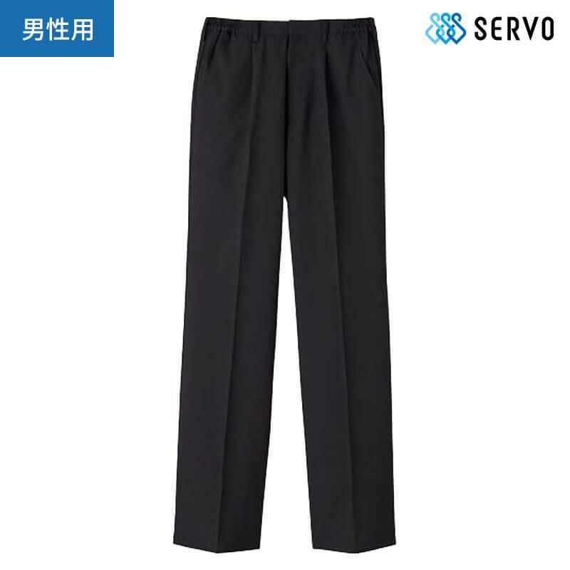 飲食 黒パンツ [サンペックス/BF5436] 脇ゴム入り/男性用 | イワキ