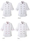 デザインコックコート [サンペックス/ET1137] 半袖/制電/男女兼用