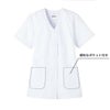 飲食 半袖衿なし調理白衣　[88332] 防臭/抗菌/女性用