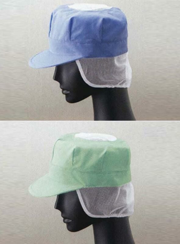 飲食 天メッシュ付き八角帽子 [サンペックス/G5210] 制電/工業洗濯OK/男女兼用