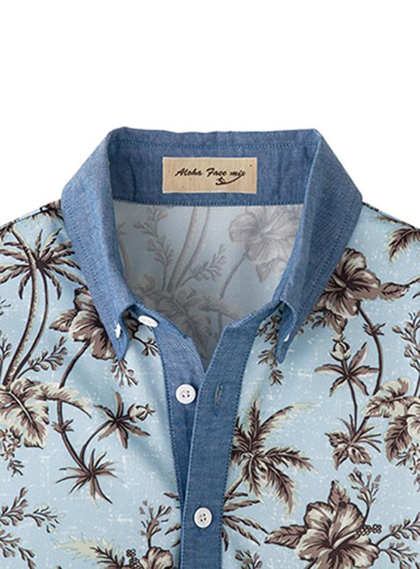 アロハポロシャツ（ヤシ花柄）[ボンマックス/FB4524U]男女兼用