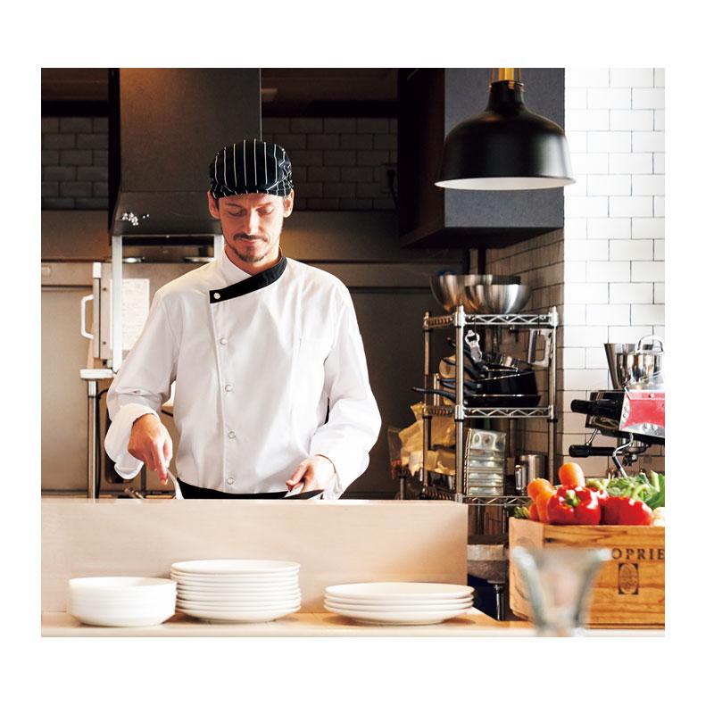 ユニセックスコックコート[FJ0707U/ボンマックス]