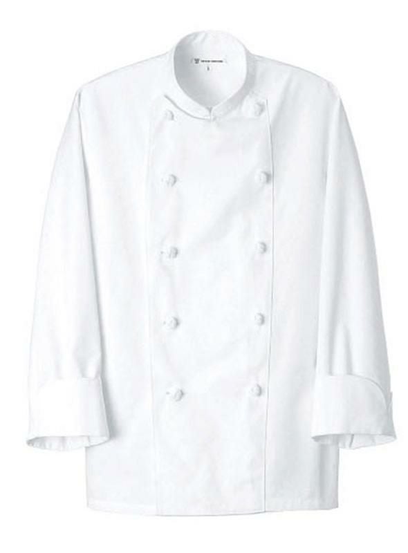 コックコート 長袖 綿/ポリ 大好評な定番品 ［セブン/70490-0］
