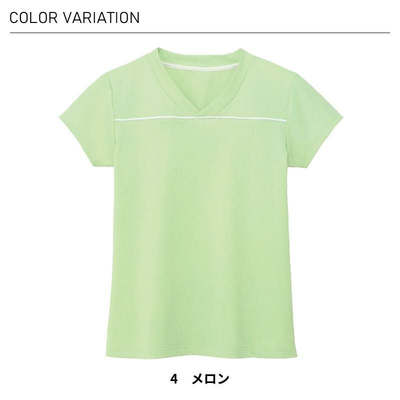 VネックTシャツ 介護［HM1589/カーシー]（SS-3L）女性用｜介護