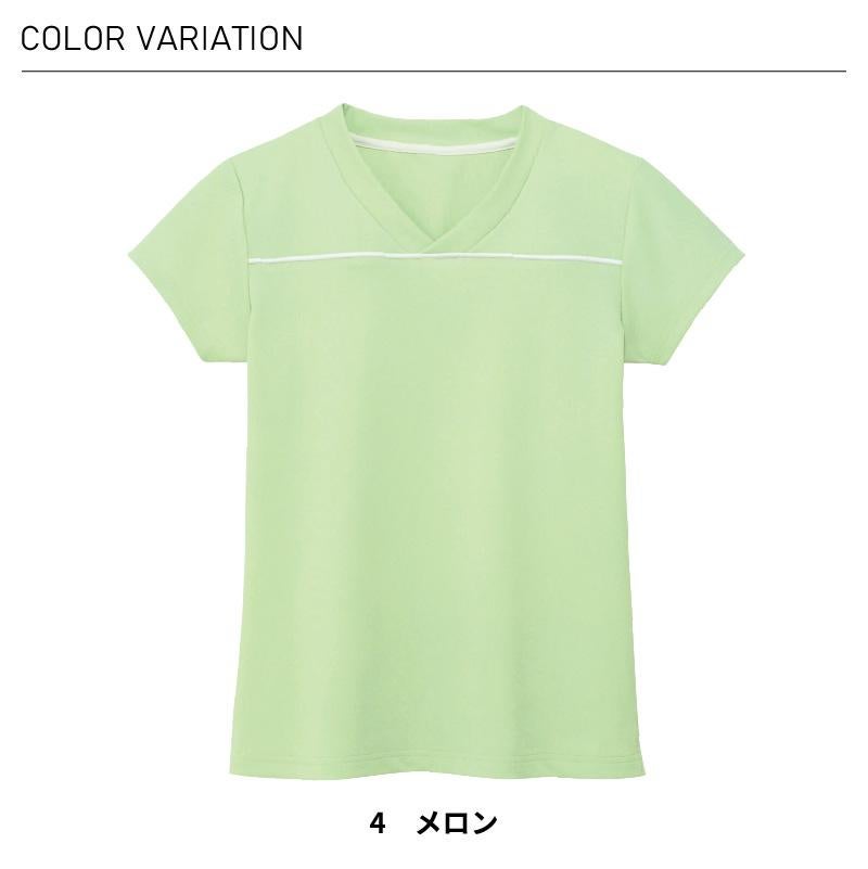 VネックTシャツ 介護［HM1589/カーシー]（SS-3L）女性用