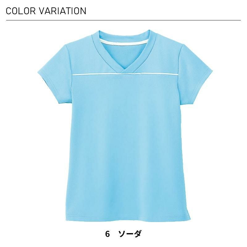 VネックTシャツ 介護［HM1589/カーシー]（SS-3L）女性用