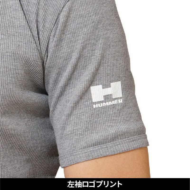 HUMMER V首半袖リブTシャツ 2枚組[904315/アタックベース]（S-LL