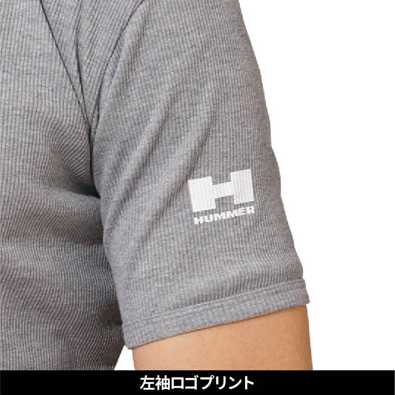 HUMMER V首半袖リブTシャツ 2枚組[904315/アタックベース]（S-LL）