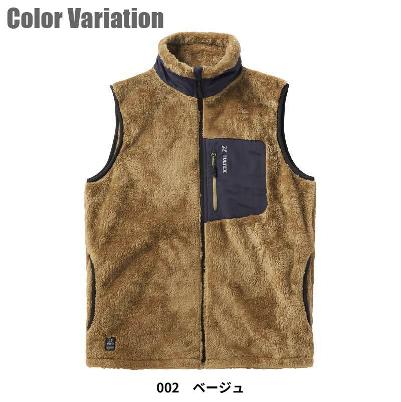 防風ボアフリースベスト タルテックス[11658/アイトス]（M-3L）