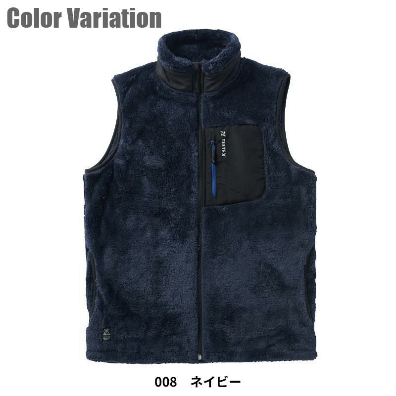 防風ボアフリースベスト タルテックス[11658/アイトス]（M-3L）