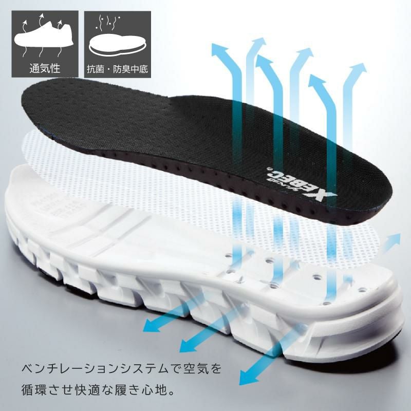 プロスニーカーJSAA規格A種認定/吸収性・耐滑性（男女兼用）[ジーベック/85142]22.0-30.0