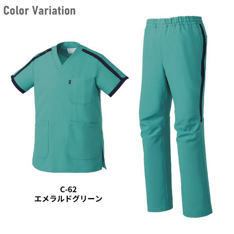 スクラブ+パンツ上下セット 男女兼用 ミズノ[MZ0090,MZ0091/チトセ］（SS-LL）