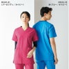 スクラブ 半袖 介護 医療 男女兼用[MS241-22/住商モンブラン]（S-3L）