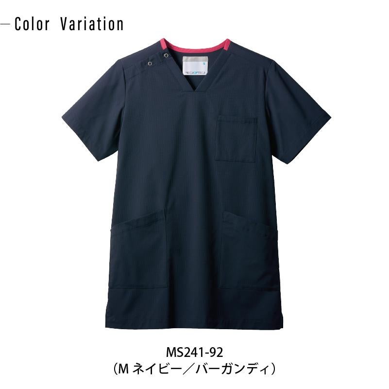スクラブ 半袖 介護 医療 男女兼用[MS241-22/住商モンブラン]（S-3L）