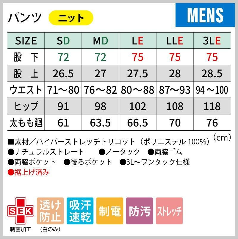 パンツ 介護 医療 男性用[72-1361Z/住商モンブラン]（SD-SLE）