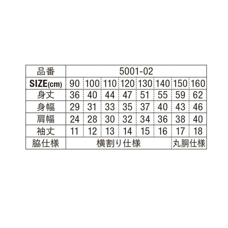 5.6オンス ハイクオリティTシャツ [キャブ/5001-02]（90-160cm）［1/3］