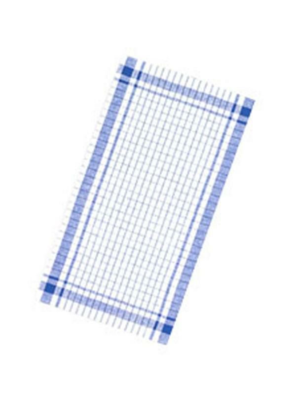 【10枚セット】格子柄麻混ダスター　ブルー　40*72　H231B