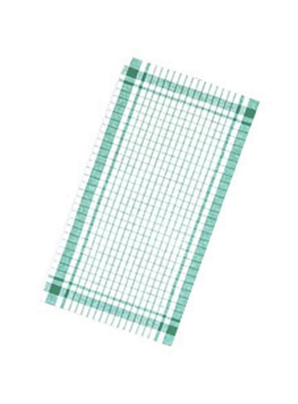 【10枚セット】格子柄麻混ダスター　グリーン 40*72 H231G