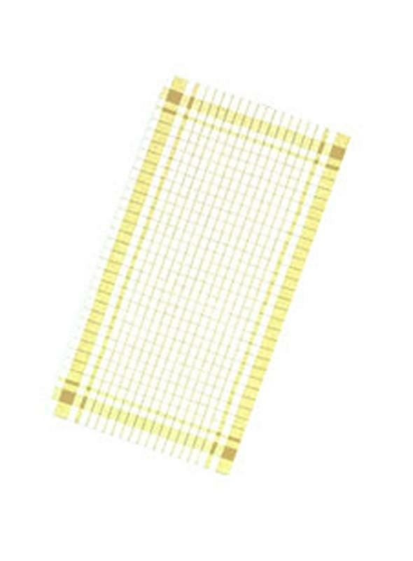 【10枚セット】格子柄麻混ダスター　イエロー　40*72　H231Y