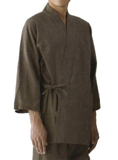 定番カラーのシンプル作務衣（藍）　EC3111-2