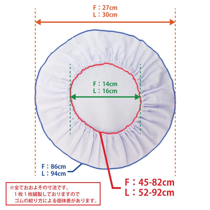 【3点セット】給食白衣 SET602-03 オリジナル 割烹着C型 （4L 5L）