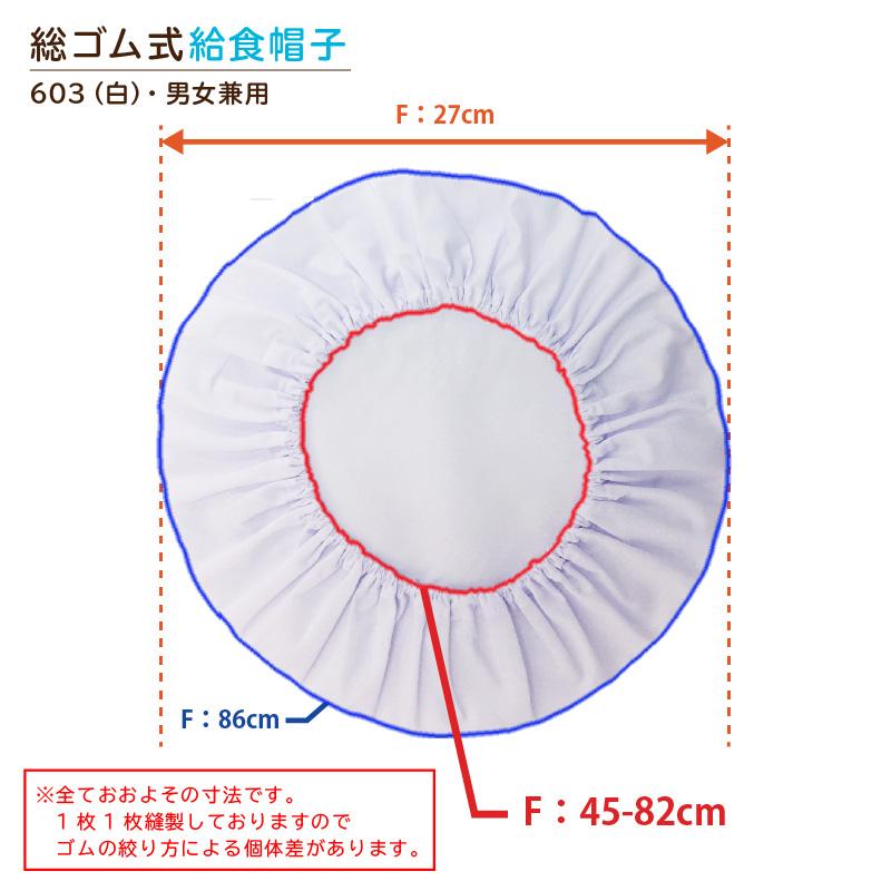 【3点セット】給食白衣 割烹着C型 SET605（4L-5L）