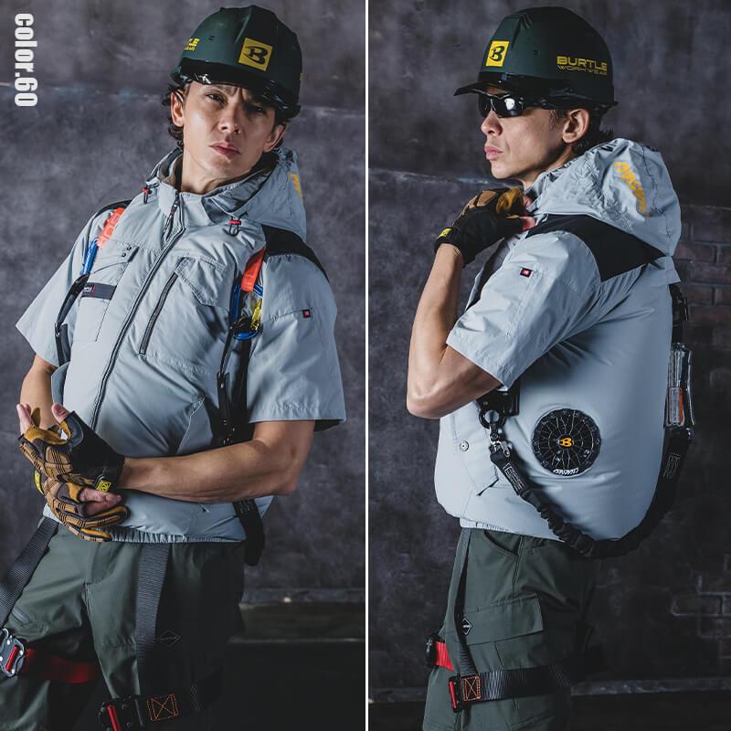 エアークラフト タクティカル半袖ブルゾン(ユニセックス)[バートル/AC1156] (XXL)