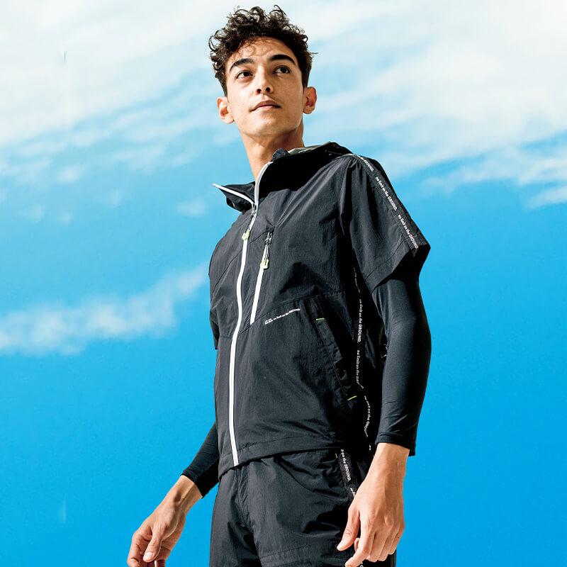 ファン付き作業着 EF用半袖ブルゾン[桑和/0129-01/EF WEAR]