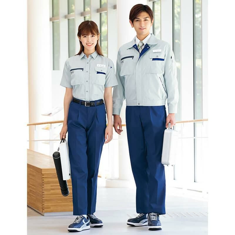 長袖サマーブルゾン(男女兼用)[アイトス/AZ-5320]｜作業服・作業着の