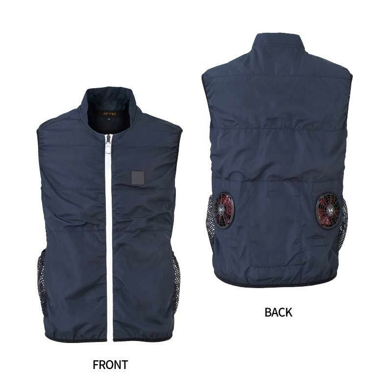 ファン付き作業着 空調風神服 ベスト(服単品)[ビッグボーン/EBA5109,EBA5109K]