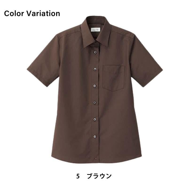 レディスレギュラーカラー半袖ブラウス [FB4036L/ボンマックス]（5-17号）