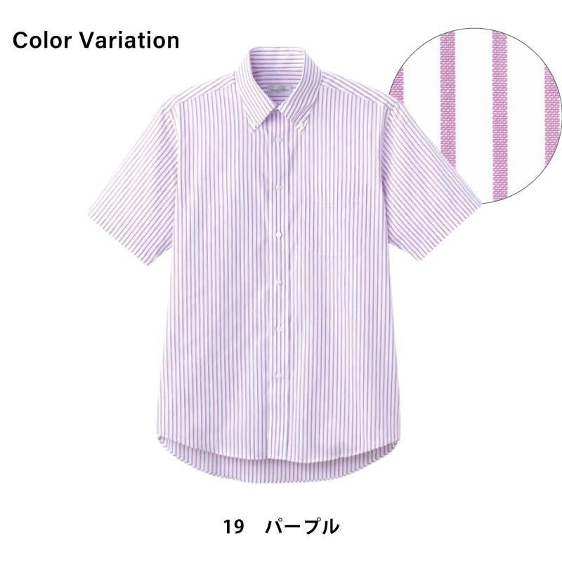 ストライプ半袖シャツ [FB4509U/ボンマックス]（SS-4L）