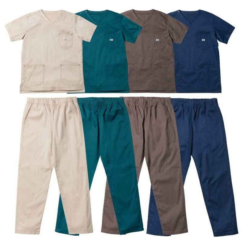 Lee スクラブ+パンツ 上下セット 医療 男女兼用[LMS49001,LMP69001