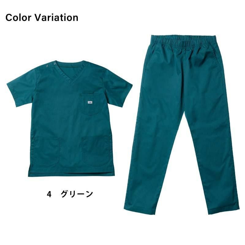 Lee スクラブ+パンツ 上下セット 医療 男女兼用[LMS49001,LMP69001