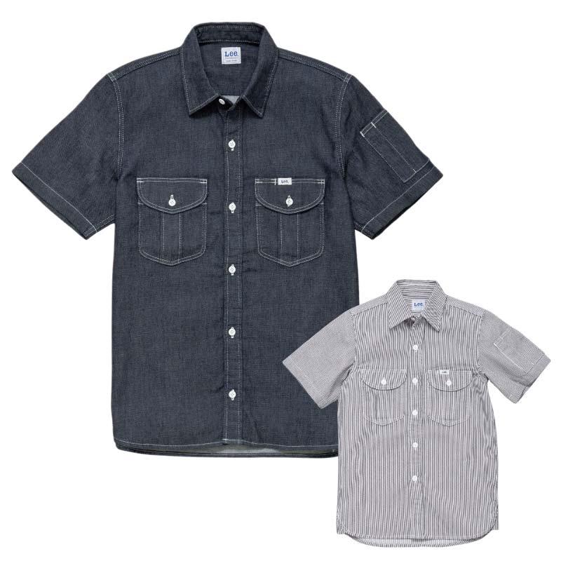 Lee メンズワーク半袖シャツ[LWS46002/ボンマックス]（S-XXL）｜作業服